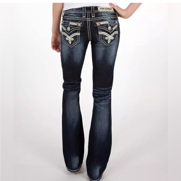 Rock Revival Elaina Boot Dark Wash Bootcut Jeans. Size 27 - Picture 4 of 16